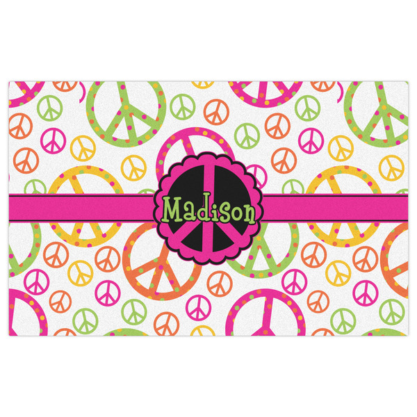 Peace Sign Indoor / Outdoor Rug - 5'x8' - Front Flat