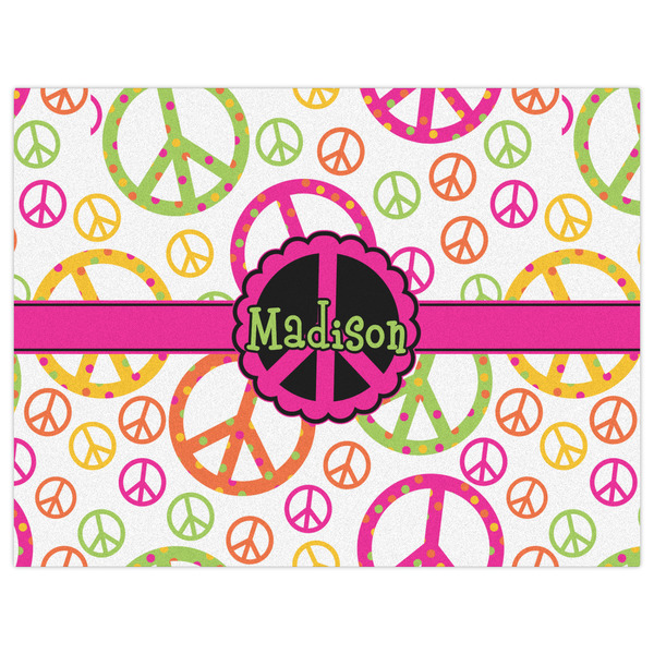 Peace Sign Indoor / Outdoor Rug - 6'x8' - Front Flat