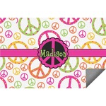 Peace Sign Indoor / Outdoor Rug - 6'x8' w/ Name or Text
