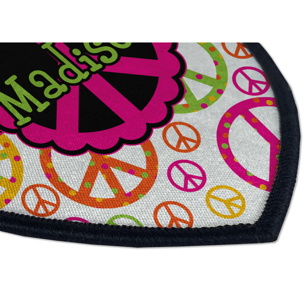 Peace Sign Iron on Shield 3 Detail