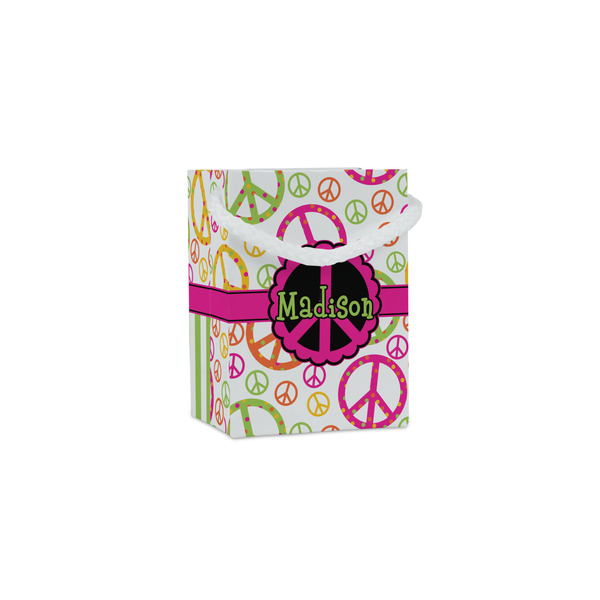Custom Peace Sign Jewelry Gift Bags - Gloss (Personalized)