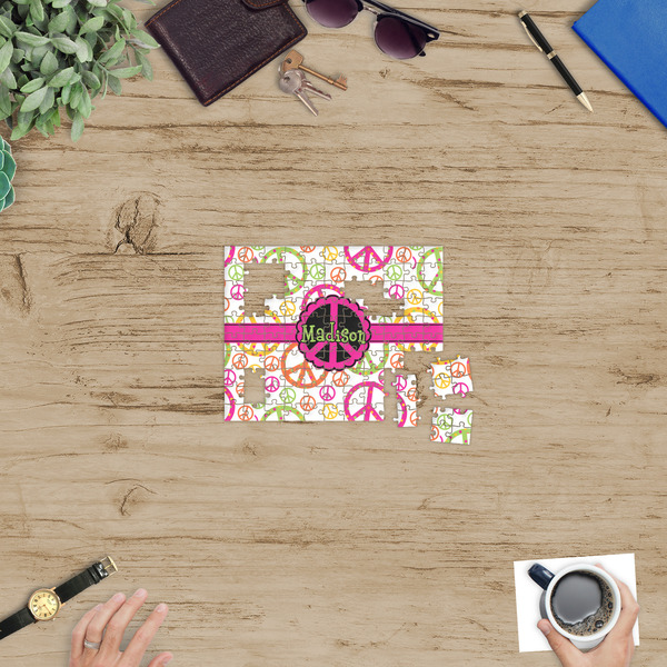 Peace Sign Jigsaw Puzzle 110 Piece - In Context