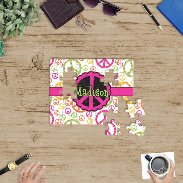 Peace Sign Jigsaw Puzzle 30 Piece - In Context