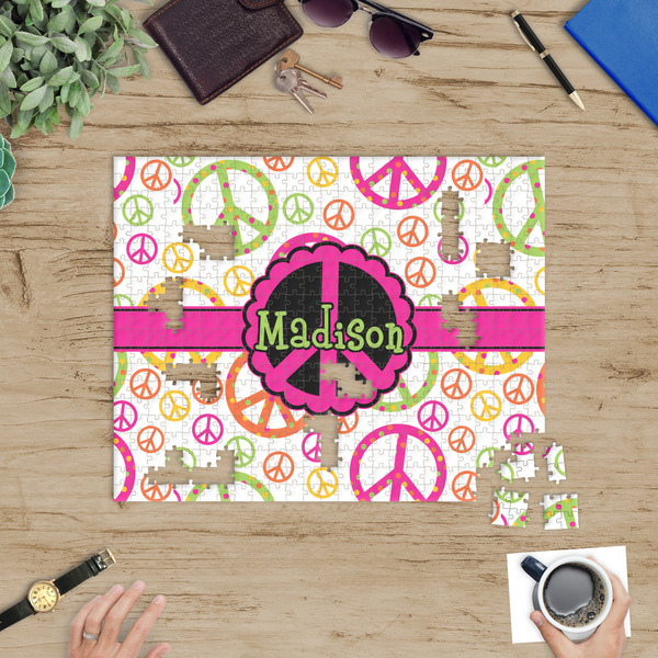 Peace Sign Jigsaw Puzzle 500 Piece - In Context