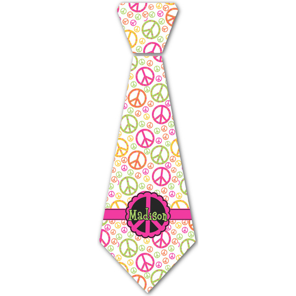 Custom Peace Sign Iron On Tie - 4 Sizes w/ Name or Text