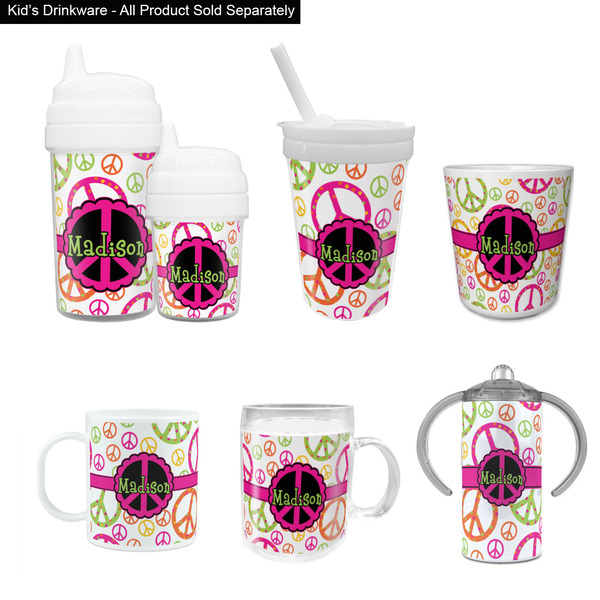 Peace Sign Kid's Drinkware - Customized & Personalized