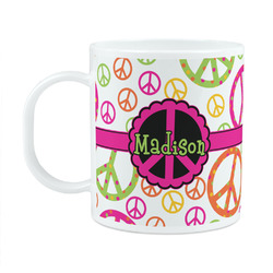 Peace Sign Plastic Kids Mug (Personalized)