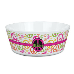 Peace Sign Kid's Bowl (Personalized)