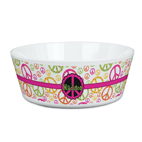 Custom Peace Sign Kid's Bowl (Personalized)