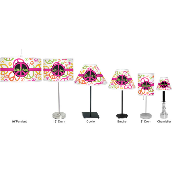 Peace Sign Lamp Full View Size Comparison