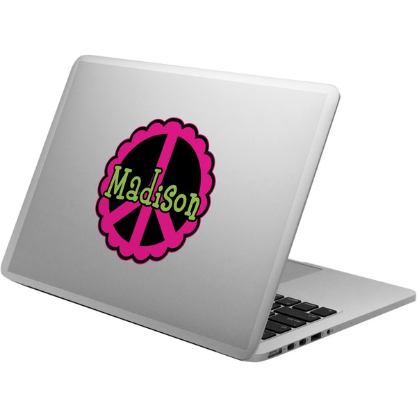 Custom Peace Sign Laptop Decal (Personalized)