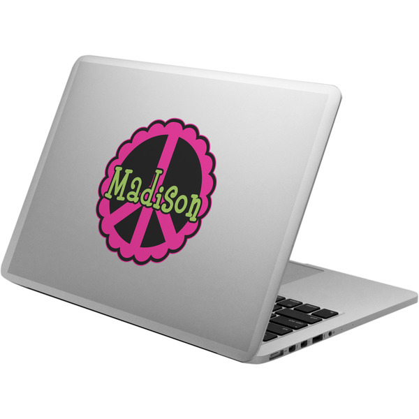 Custom Peace Sign Laptop Decal (Personalized)