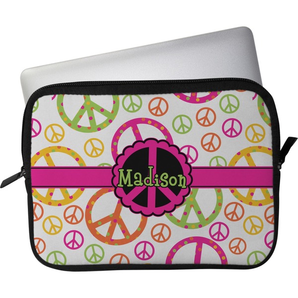 Custom Peace Sign Laptop Sleeve / Case - 15" (Personalized)