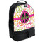 Peace Sign Large Backpack - Black - Angled View
