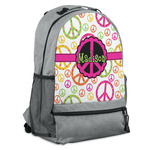 Peace Sign Backpack - Grey (Personalized)