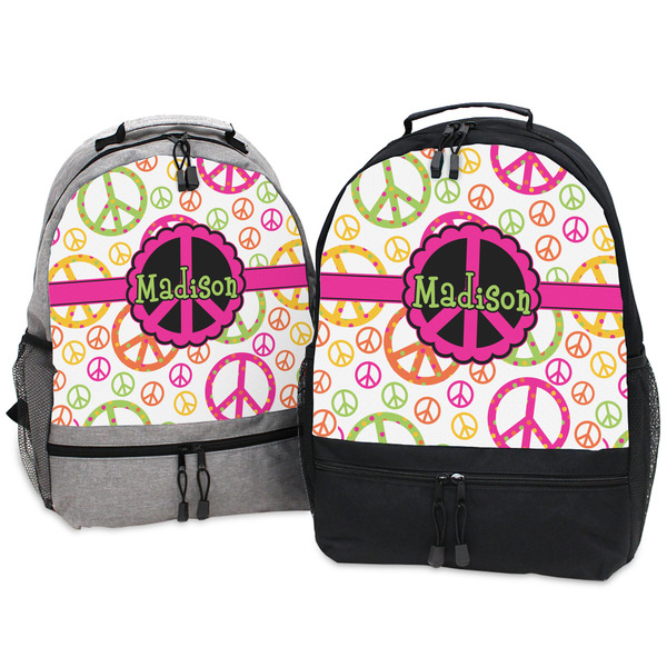 Peace Sign Large Backpacks - Both