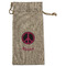 Peace Sign Large Burlap Gift Bags - Front