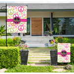 Peace Sign Large Garden Flag - Double Sided (Personalized)