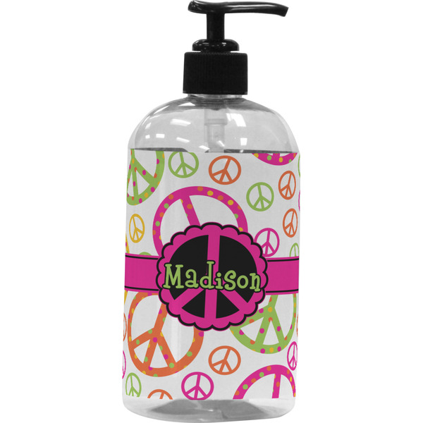 Custom Peace Sign Plastic Soap / Lotion Dispenser (Personalized)