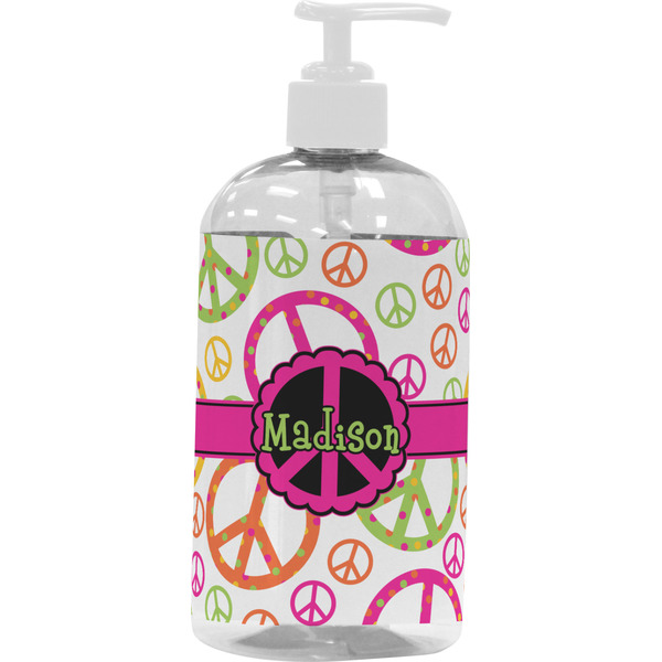 Peace Sign Large Liquid Dispenser (16 oz) - White