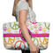 Peace Sign Large Rope Tote Bag - In Context View
