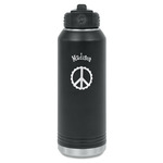 Peace Sign Water Bottles - Laser Engraved - Front & Back (Personalized)