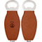 Peace Sign Leather Bar Bottle Opener - Front and Back (single sided)
