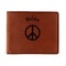 Peace Sign Leather Bifold Wallet - Single