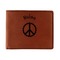 Peace Sign Leatherette Bifold Wallet (Personalized)