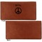Peace Sign Leather Checkbook Holder Front and Back Single Sided - Apvl