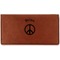 Peace Sign Leather Checkbook Holder - Main