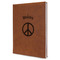 Peace Sign Leather Sketchbook (Personalized)