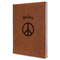 Peace Sign Leatherette Journal - Large - Single Sided - Angle View