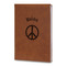 Peace Sign Leatherette Journal - Large - Double Sided (Personalized)