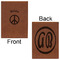 Peace Sign Leatherette Journals - Large - Double Sided - Front & Back View