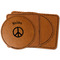 Peace Sign Faux Leather Iron On Patch (Personalized)