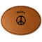 Peace Sign Leatherette Patches - Oval