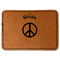 Peace Sign Leatherette Patches - Rectangle