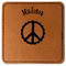 Peace Sign Leatherette Patches - Square
