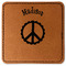 Peace Sign Faux Leather Iron On Patch - Square (Personalized)