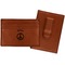 Peace Sign Leatherette Wallet with Money Clips - Front and Back