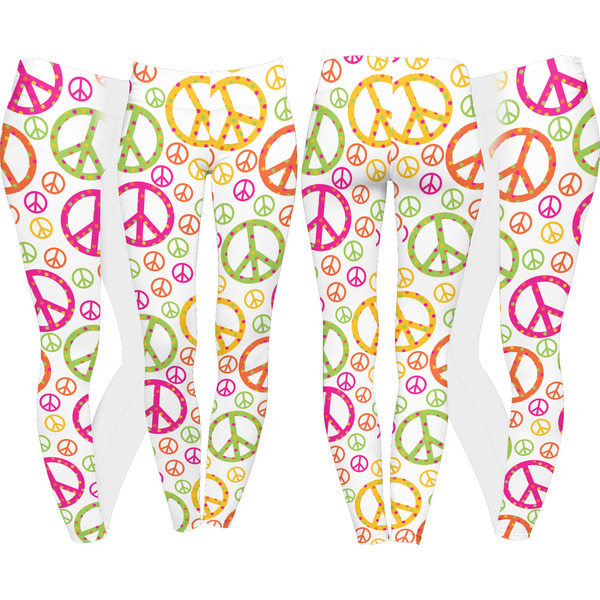 Peace Sign Leggings Turn Around - Apvl