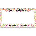 Peace Sign License Plate Frame - Style B (Personalized)