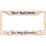 Peace Sign License Plate Frame - Style B (Personalized)