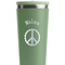 Peace Sign Light Green RTIC Everyday Tumbler - 28 oz. - Close Up