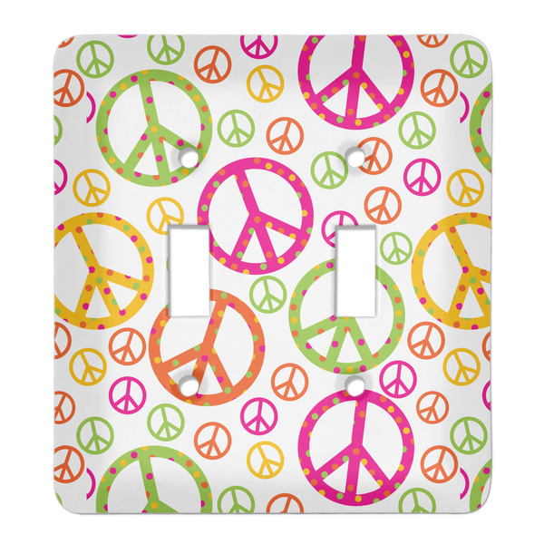 Custom Peace Sign Light Switch Cover (2 Toggle Plate)