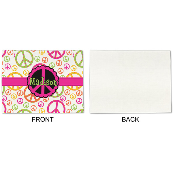 Peace Sign Linen Placemat - APPROVAL Single (single sided)