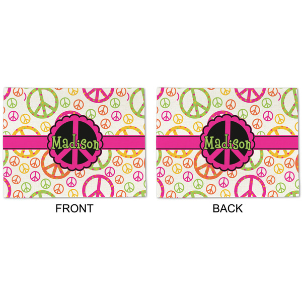 Peace Sign Linen Placemat - APPROVAL (double sided)