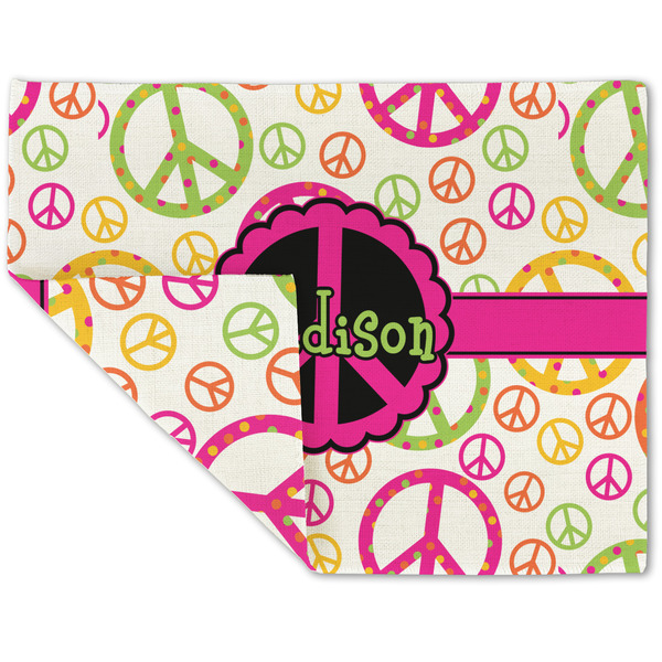 Peace Sign Linen Placemat - Folded Corner (double side)