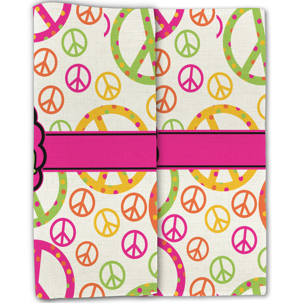 Peace Sign Linen Placemat - Folded Half (double sided)